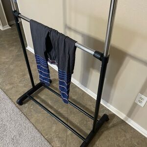 Navy and White Striped Leggings